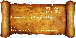 Dessewffy Hajnalka névjegykártya